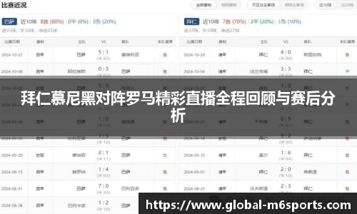 拜仁慕尼黑对阵罗马精彩直播全程回顾与赛后分析